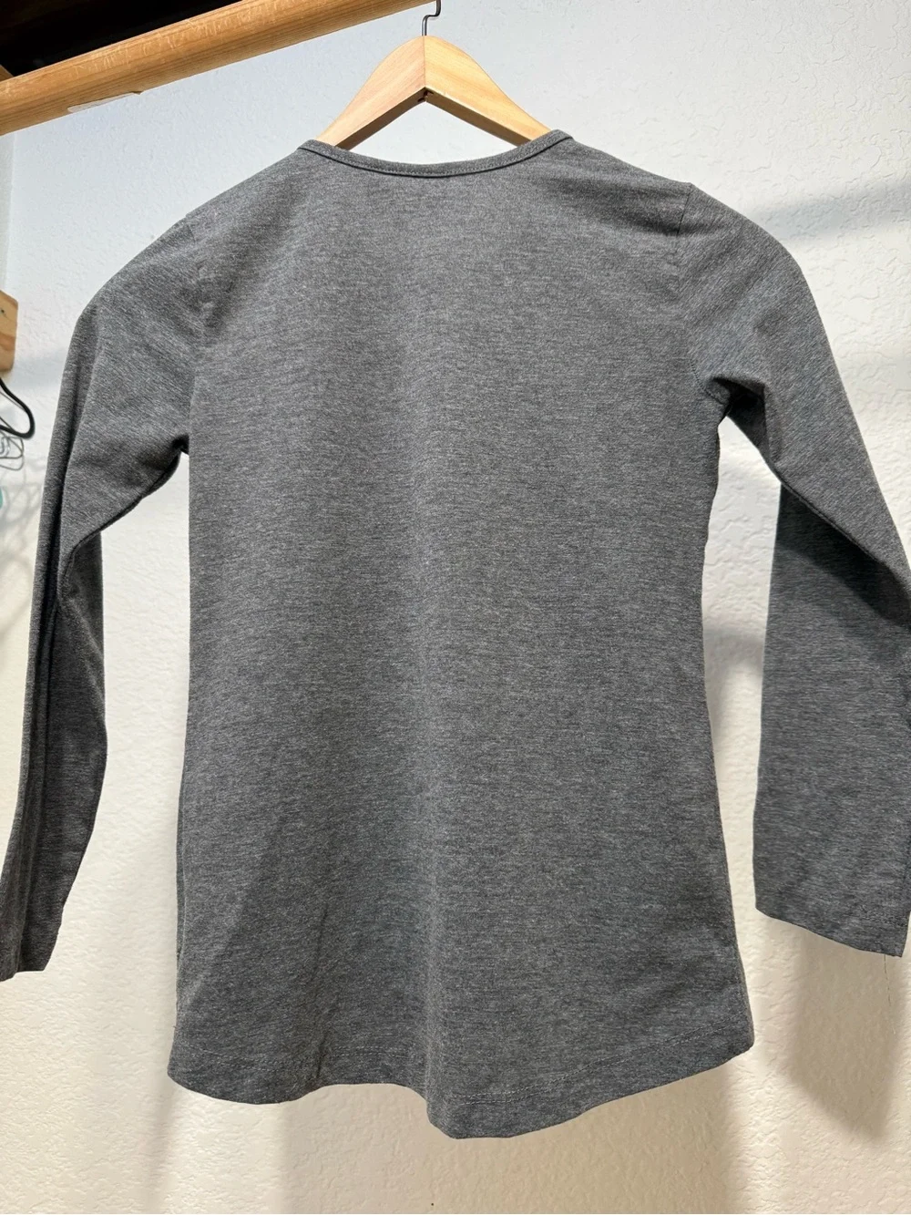 Puma Long Sleeve Logo Tee - Charcoal Gray